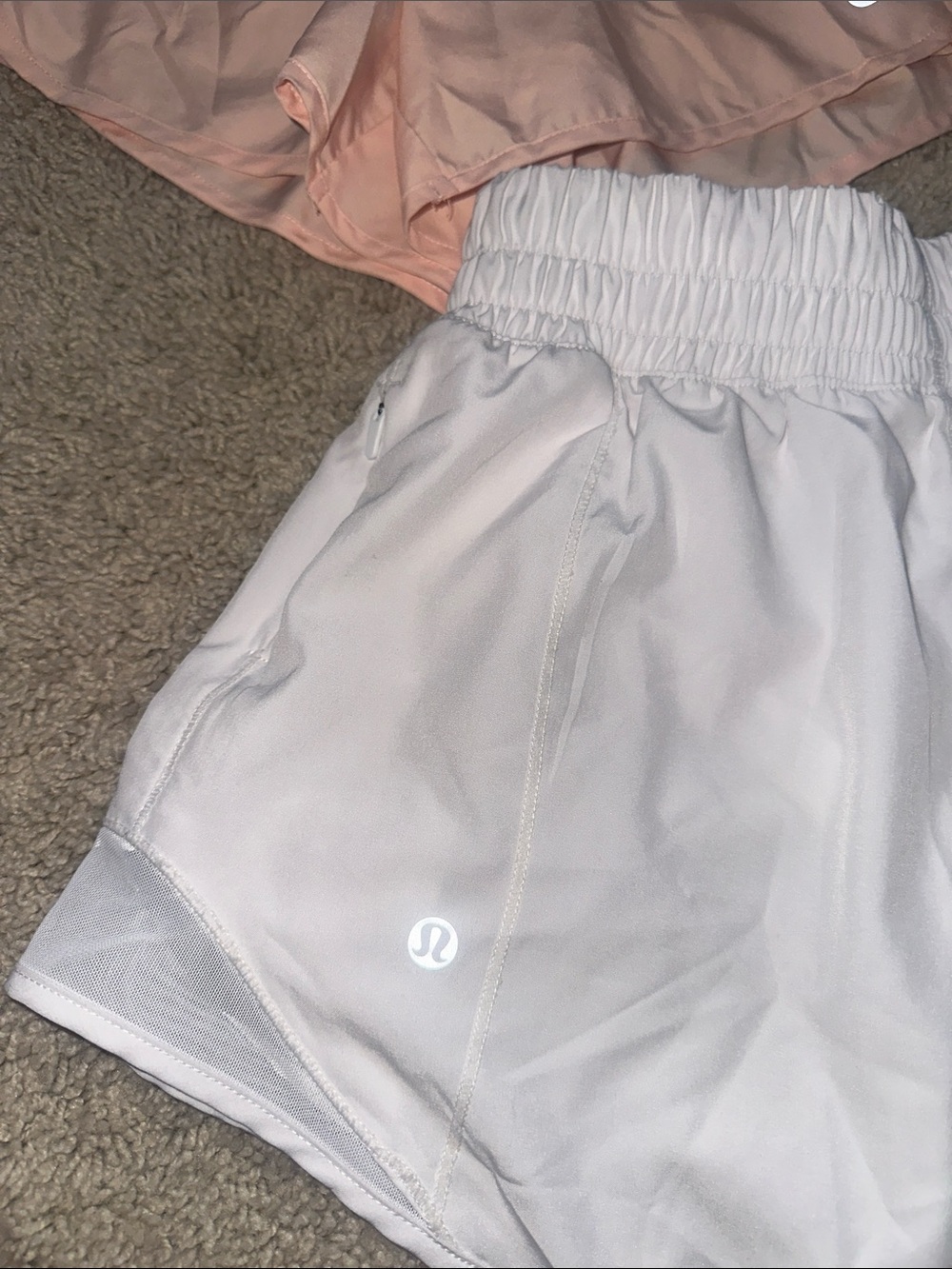 Nike Peach, White & Periwinkle Blue Running Shorts Trio- Small 4-6 - Picture 4 of 7